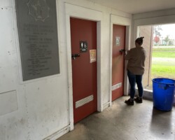 Covered area bathrooms