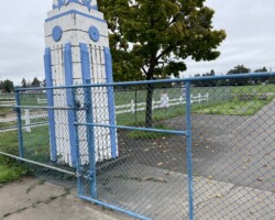 Inside Blue gate looking north east